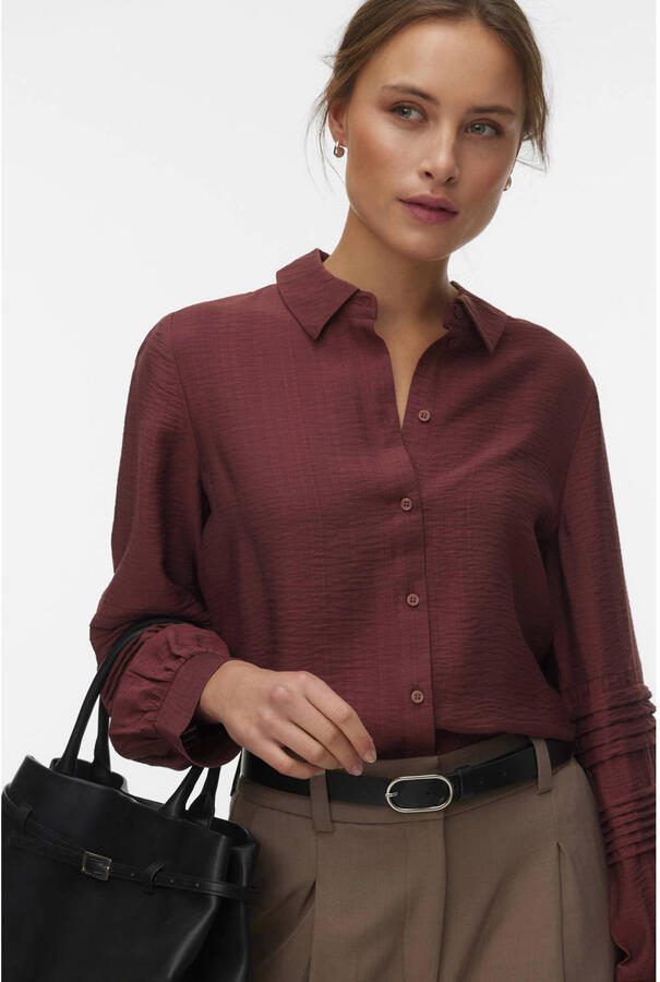 VERO MODA blouse roodbruin