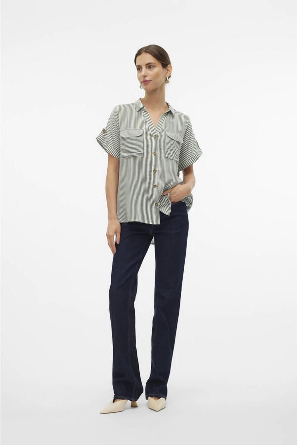 Vero Moda regular fit overhemdblouse van pure viscose model 'BUMPY' - Foto 2