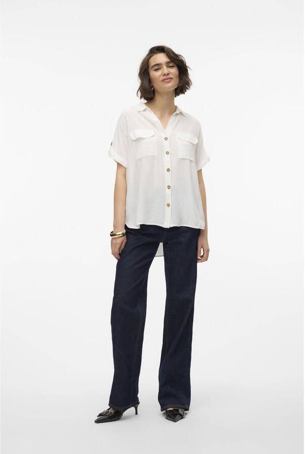 Vero Moda regular fit overhemdblouse van pure viscose model 'BUMPY' - Foto 2