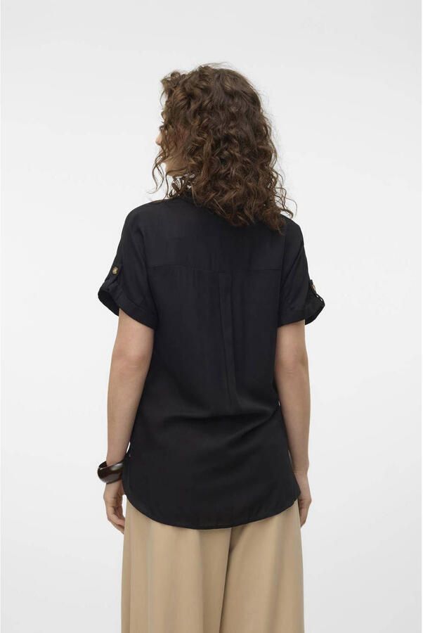 Vero Moda regular fit overhemdblouse van pure viscose model 'BUMPY' - Foto 2