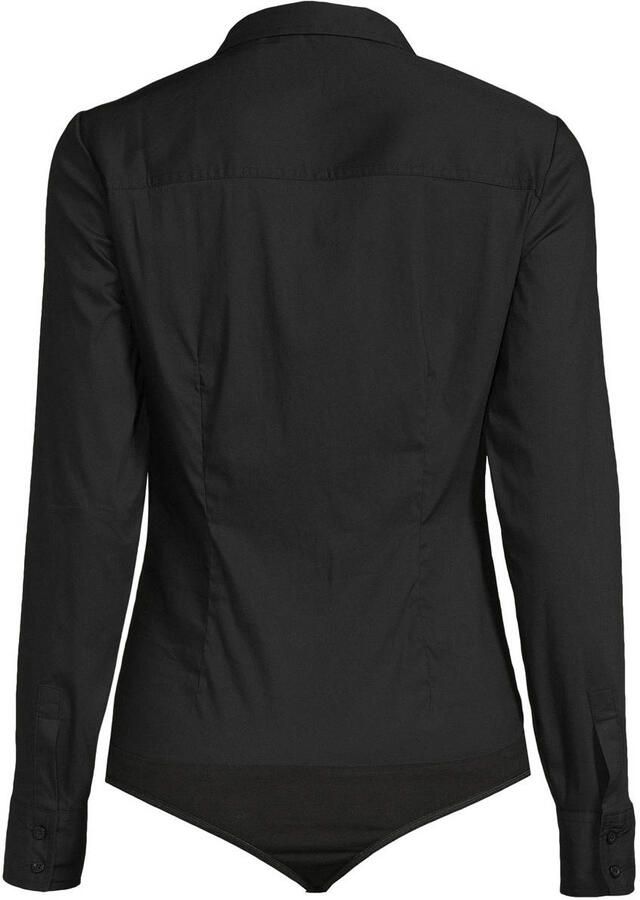 Vero Moda Zwarte V-hals Gekraagde Blouse Bodysuit Black Dames - Foto 2