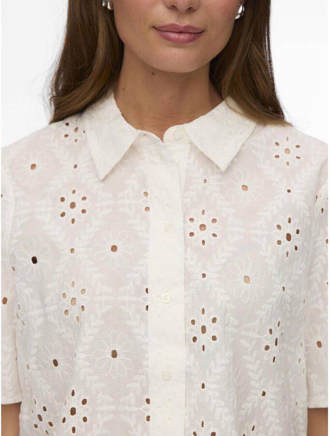Vero Moda relaxed fit overhemdblouse van puur katoen model 'ELIZA' - Foto 2