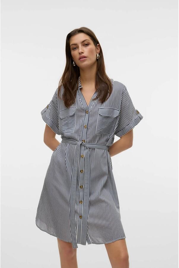 Vero Moda Getailleerde mini-jurk van pure viscose model 'BUMPY'