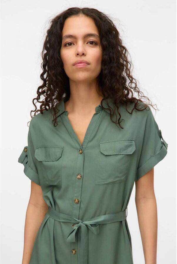 Vero Moda Getailleerde mini-jurk van pure viscose model 'BUMPY' - Foto 2