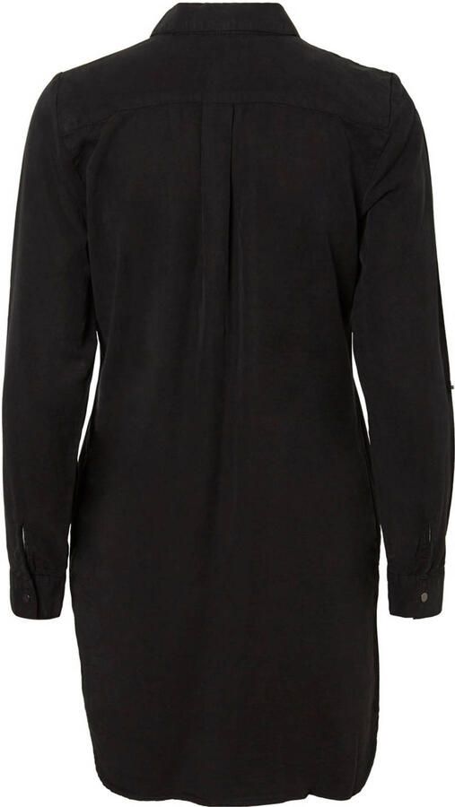 Vero moda soepele zwarte lyocell blouse jurk drukknopen - Foto 2