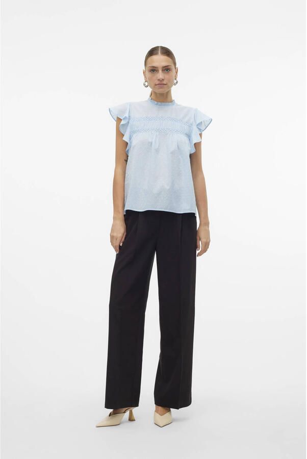 Vero Moda regular fit blousetop van puur katoen model 'TRINE' - Foto 3