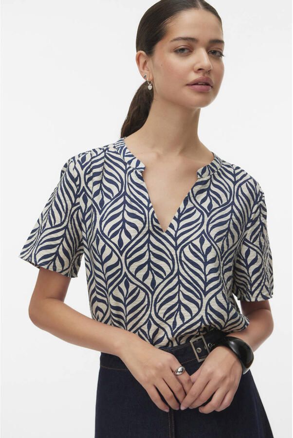 VERO MODA blousetop donkerblauw