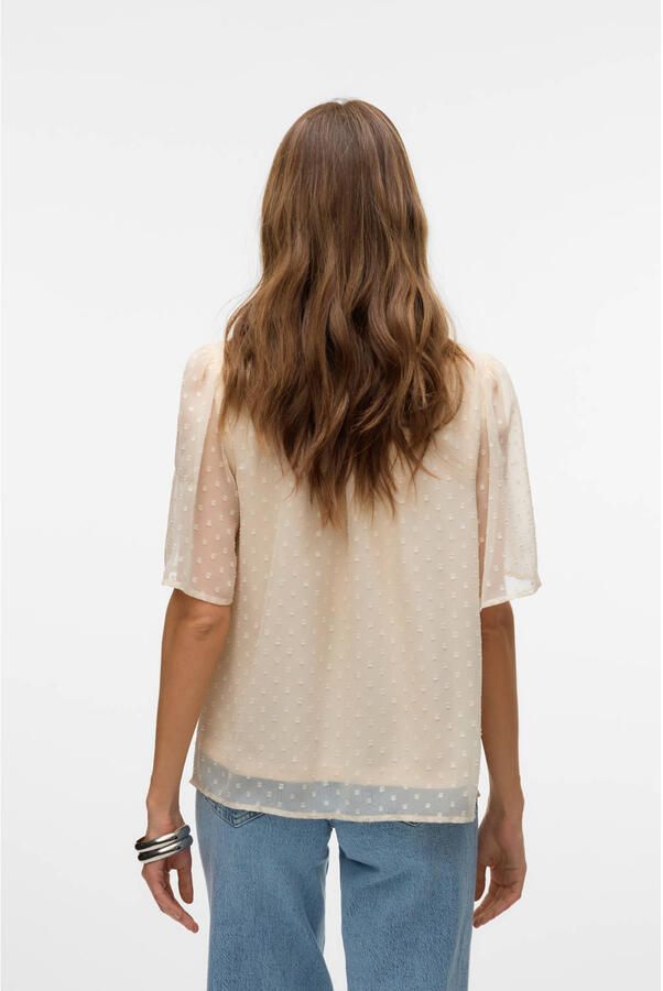 Vero Moda Regular fit blouse met kantdetail model 'LEAH'