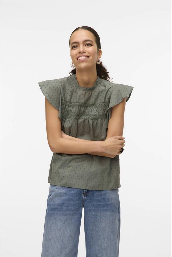 Vero Moda Shirt VMTRINE SL LACE TOP WVN NOOS - Foto 2