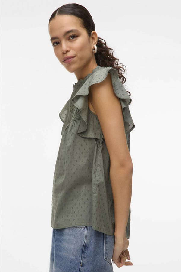 Vero Moda Shirt VMTRINE SL LACE TOP WVN NOOS