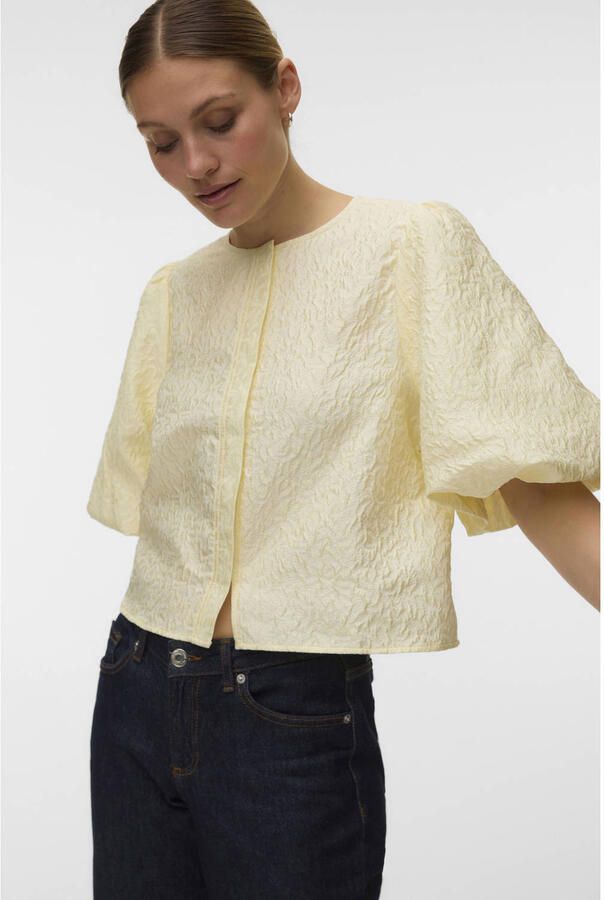VERO MODA blousetop lichtgeel