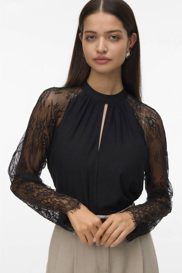 Vero Moda Regular fit blouse met opstaande kraag model 'MILLA' - Foto 3