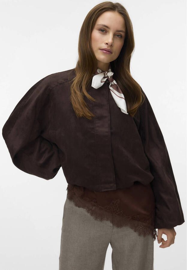 VERO MODA bomberjack donkerbruin