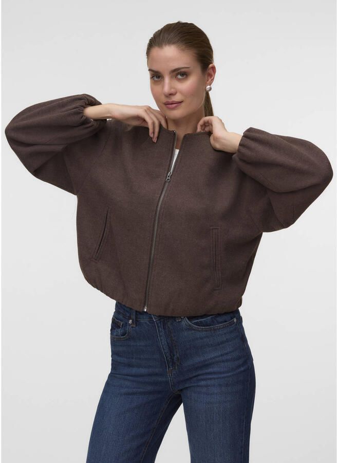 VERO MODA bomberjack donkerbruin