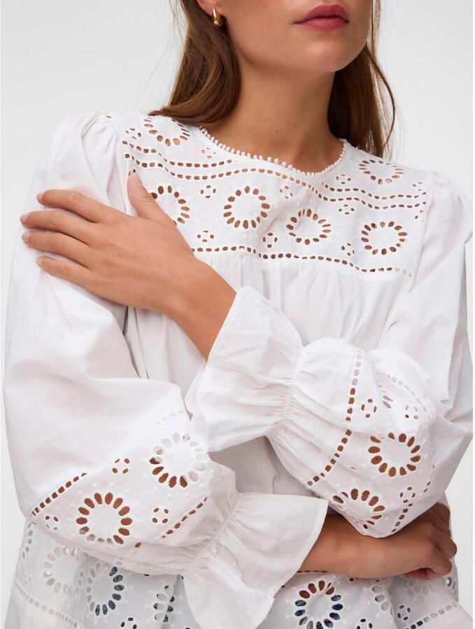 VERO MODA broderie top wit - Foto 2