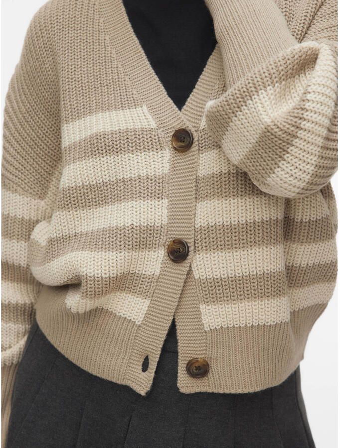 Vero Moda Relaxed fit gebreid jack met V-hals model 'LEA' - Foto 3