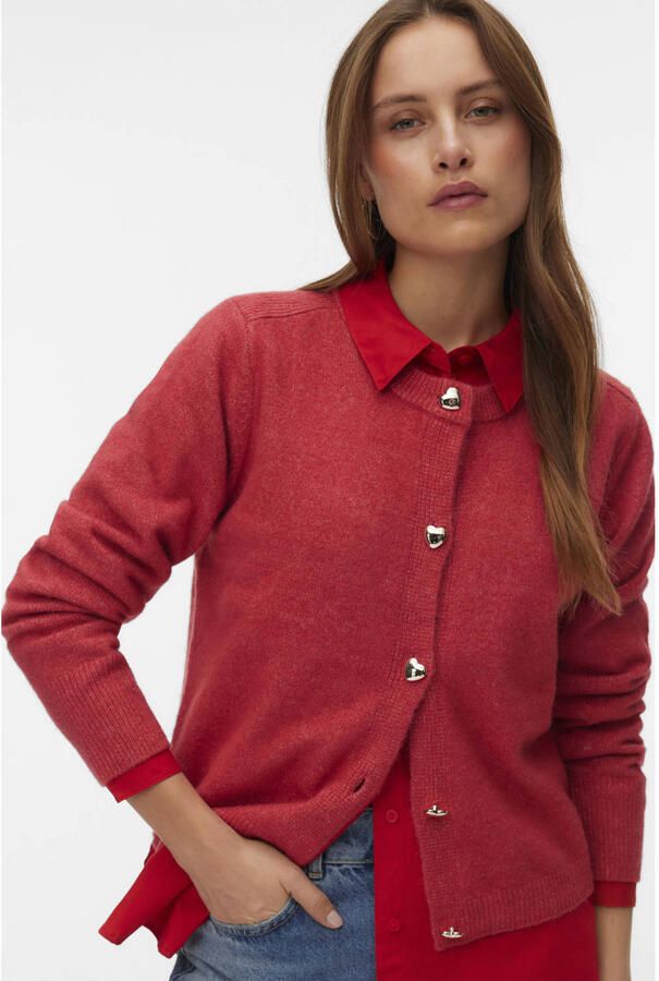 VERO MODA cardigan met wol gebreid