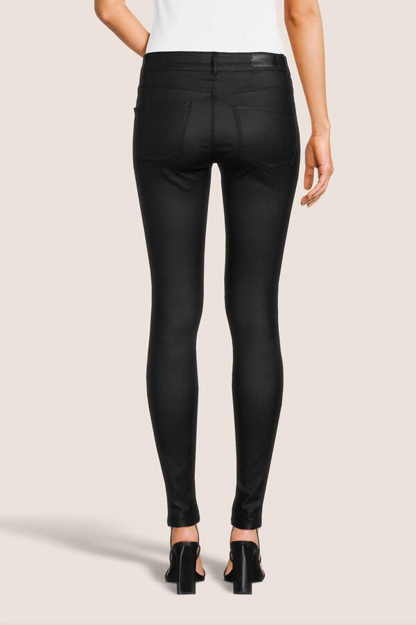 Vero Moda Zwarte broek met gladde coating Black Dames