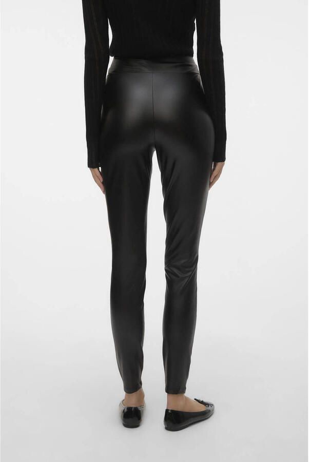 Vero Moda Imitatieleren broek VMSUELLA JADE HW COATED LEGGING NOOS - Foto 2