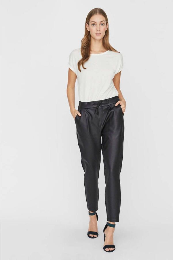Vero Moda Imitatieleren broek VMEVA MR LOOSE STRING COATED PNT - Foto 2