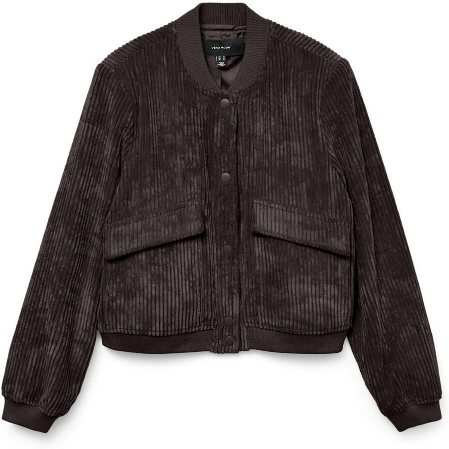 VERO MODA corduroy jas donkerbruin