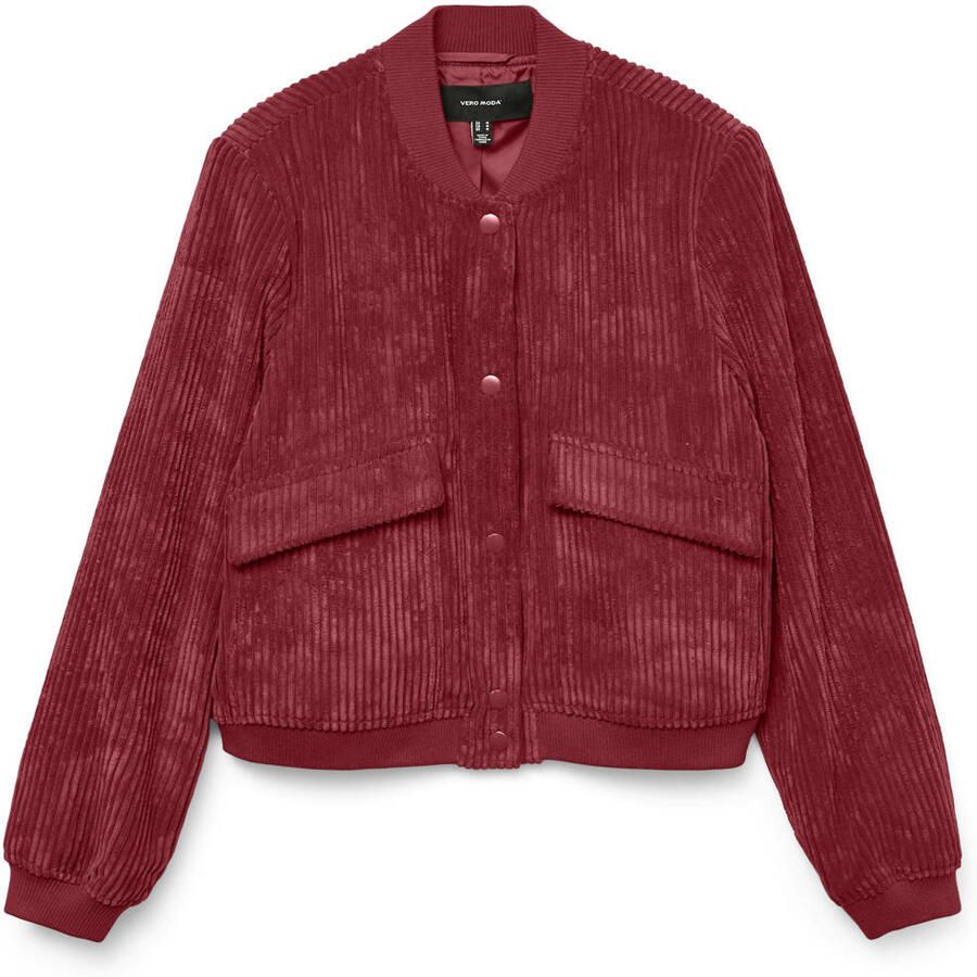 VERO MODA corduroy jas rood