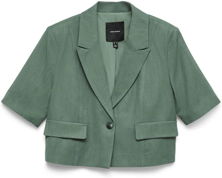 VERO MODA cropped blazer groen - Foto 2