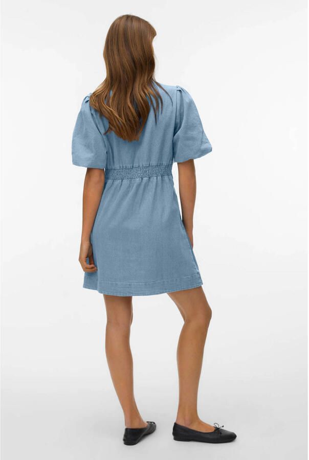 VERO MODA denim A-lijn jurk medium blue - Foto 3