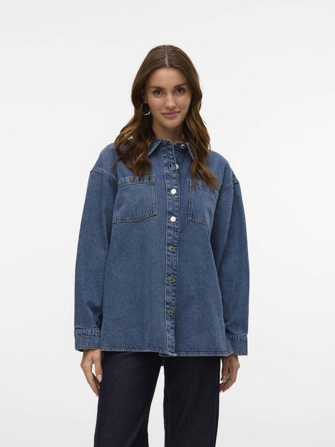 Vero Moda Jeans blouse VMJENNIE LS OVERSIZE DENIM SHIRT GA NOOS - Foto 3