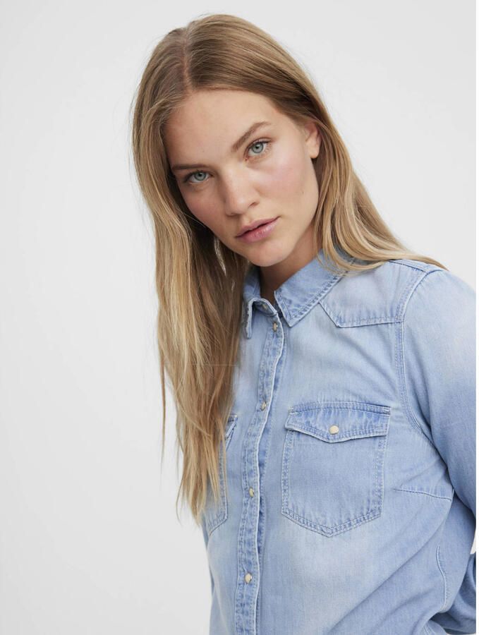 Vero Moda Jeans blouse VMMARIA LS DENIM SLIM SHIRT MIX NEW - Foto 3