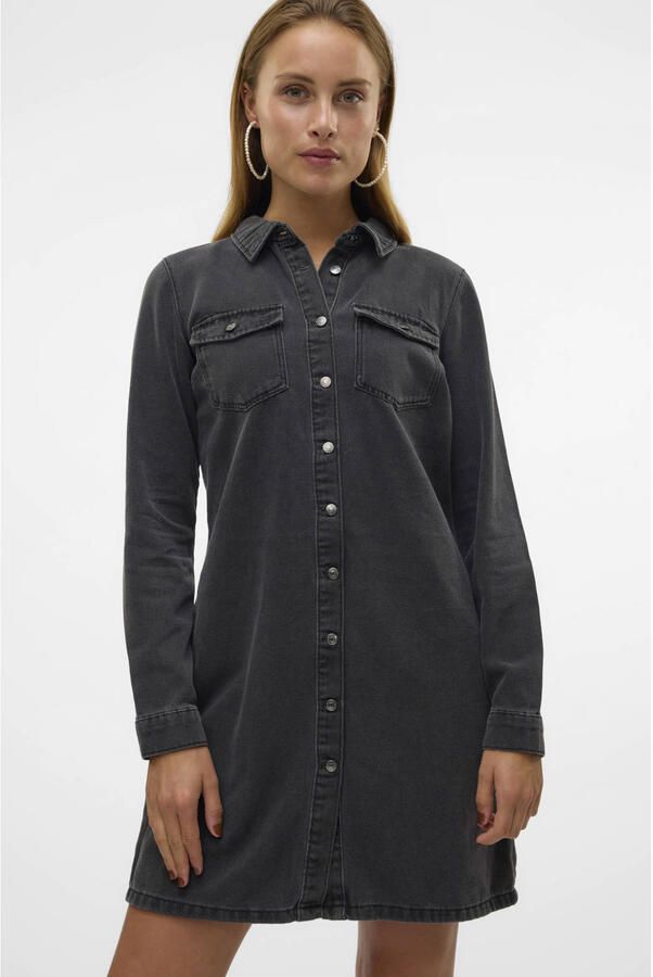 Vero Moda Jeans jurk VMJENNIE LS SHORT DENIM DRESS GA NOOS - Foto 2