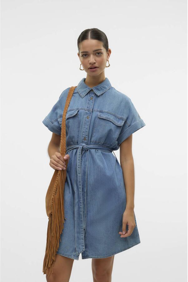 Vero Moda Getailleerde jeansjurk van puur katoen model 'NOTUS' - Foto 2