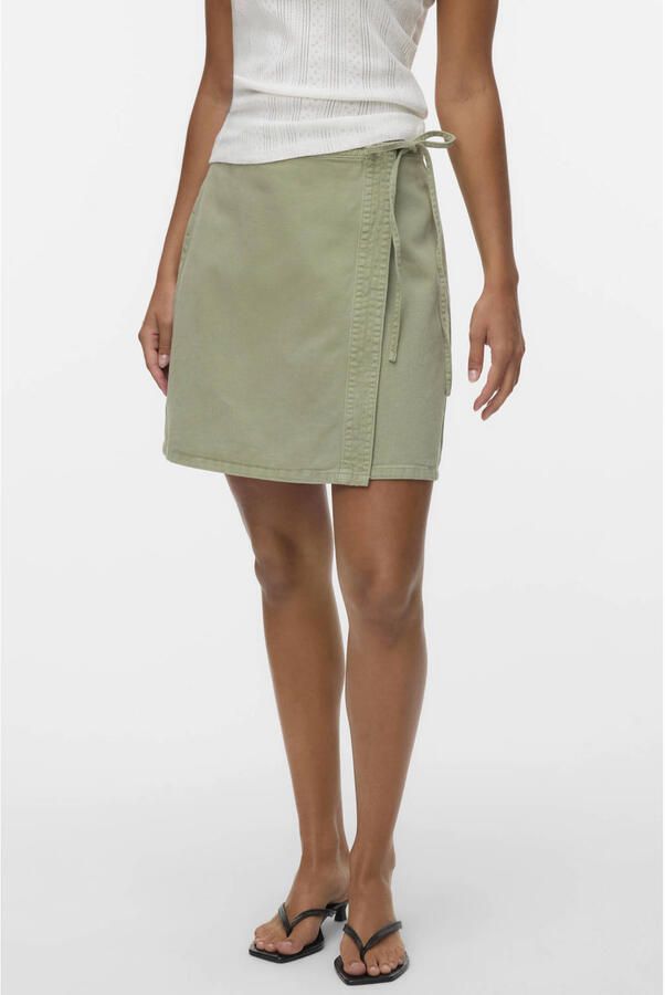 VERO MODA denim spijkerrok groen