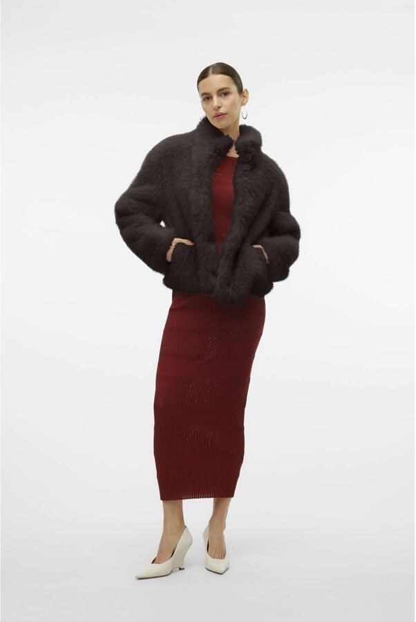 Vero Moda Regular fit jack in de look van imitatiebont model 'MONROE' - Foto 3