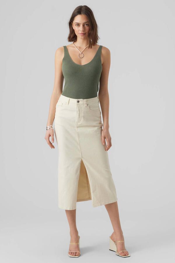 Vero Moda Gebreide top met afgeronde V-hals model 'NEWLEX SUN' - Foto 2