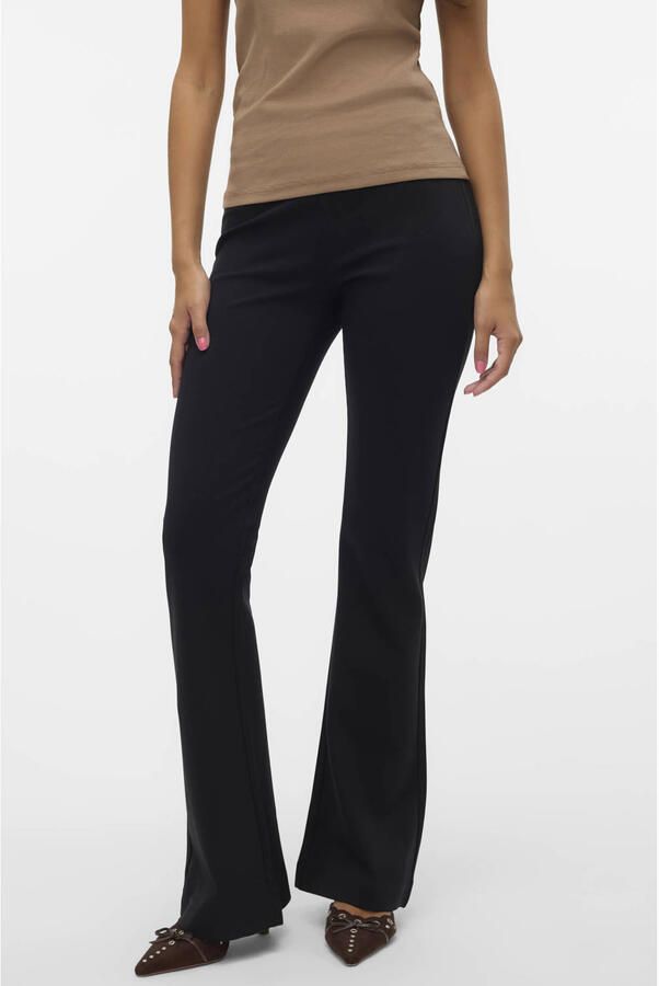 Vero Moda Vmkamma NW Flared Jersey Broek Black Dames