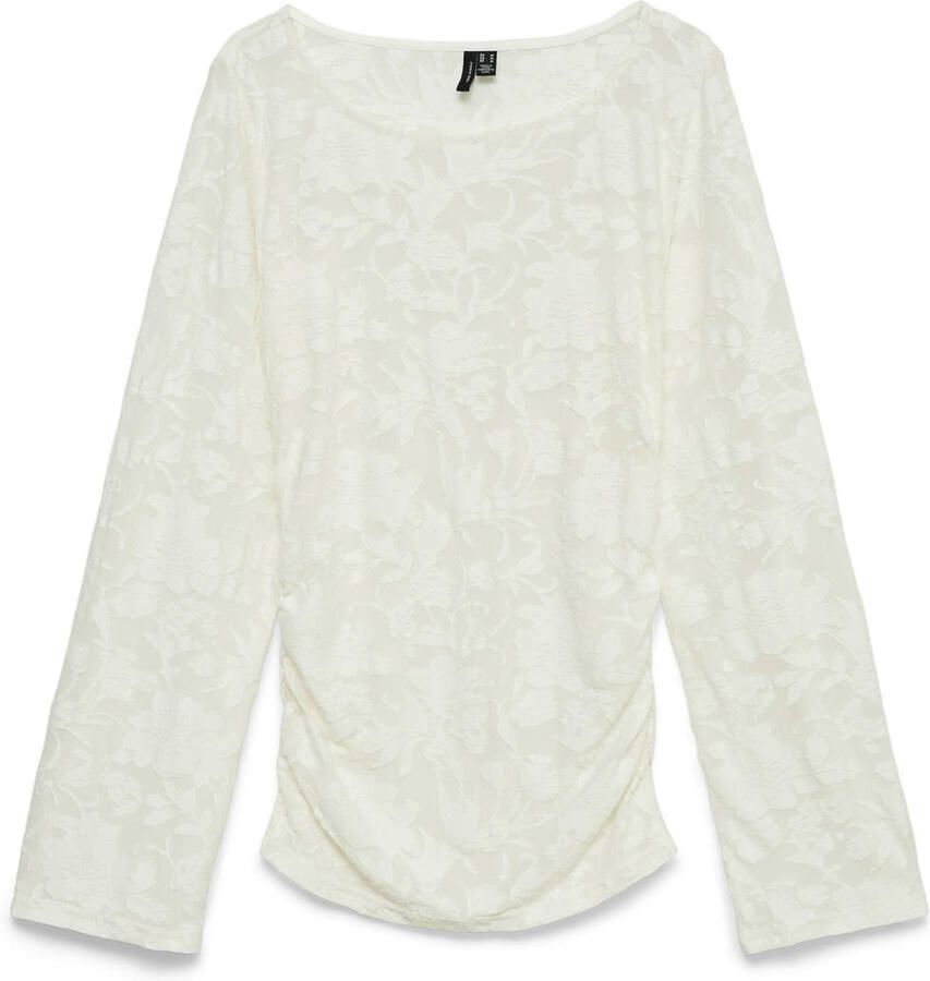 VERO MODA gebloemde top ecru
