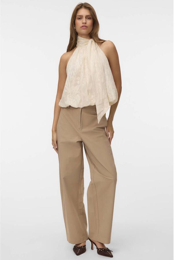 VERO MODA gebloemde top ecru - Foto 2
