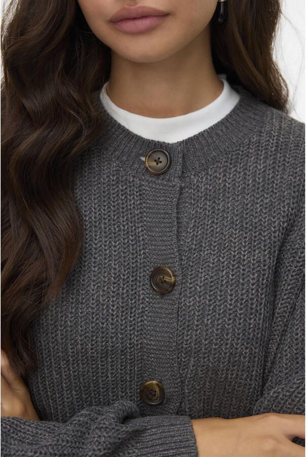 Vero Moda Relaxed fit gebreid jack met enkele knoopsluiting model 'LEA' - Foto 1