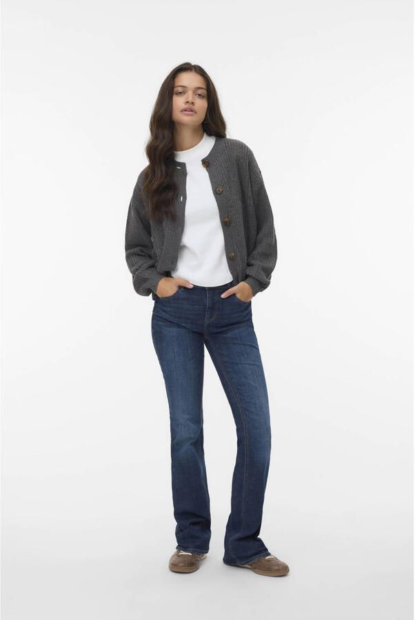 Vero Moda Relaxed fit gebreid jack met enkele knoopsluiting model 'LEA' - Foto 2