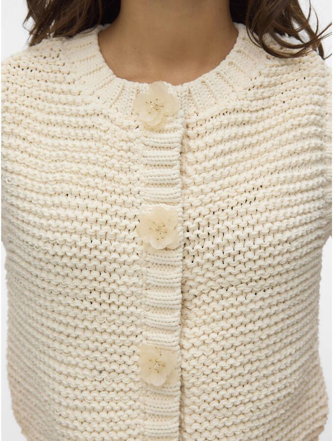 VERO MODA gebreid vest beige - Foto 2