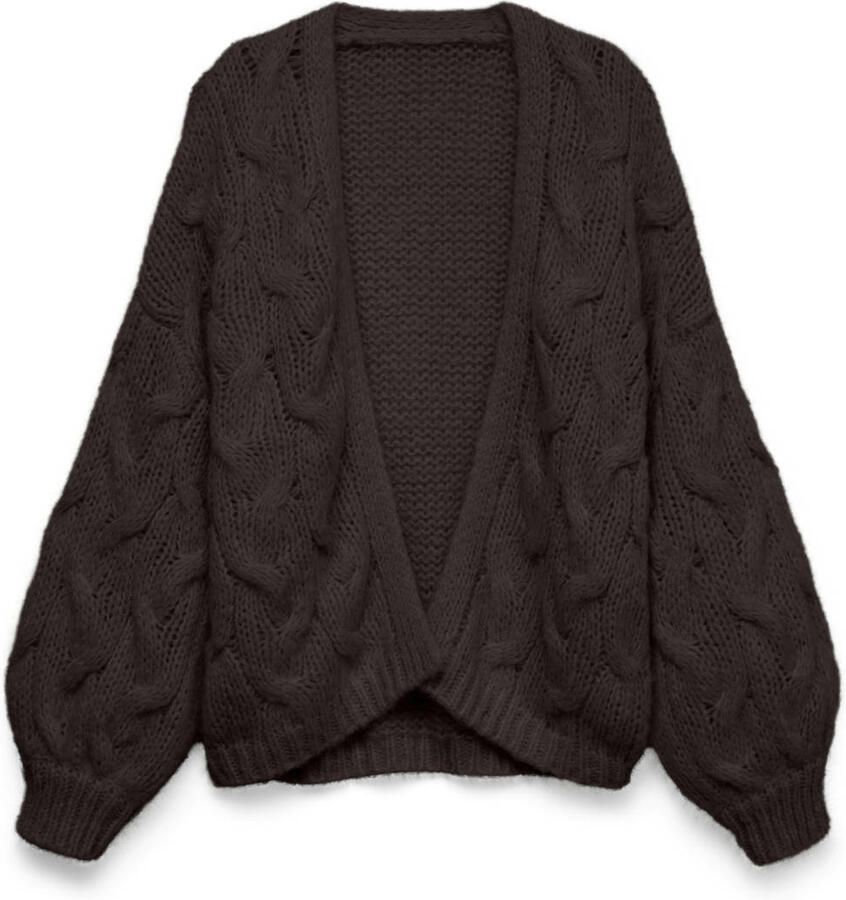 VERO MODA gebreid vest bruin
