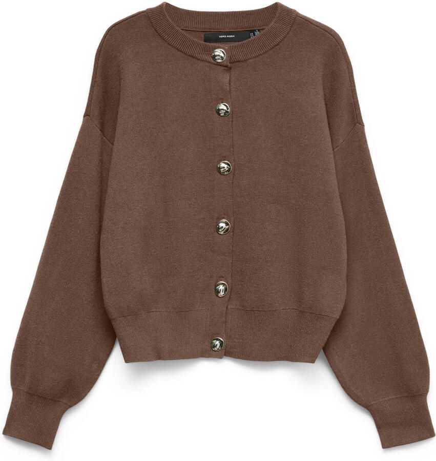 VERO MODA gebreid vest bruin