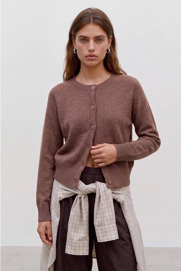 VERO MODA gebreid vest bruin