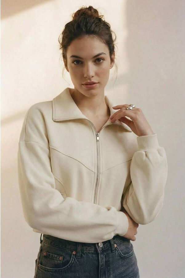 VERO MODA gebreid vest ecru