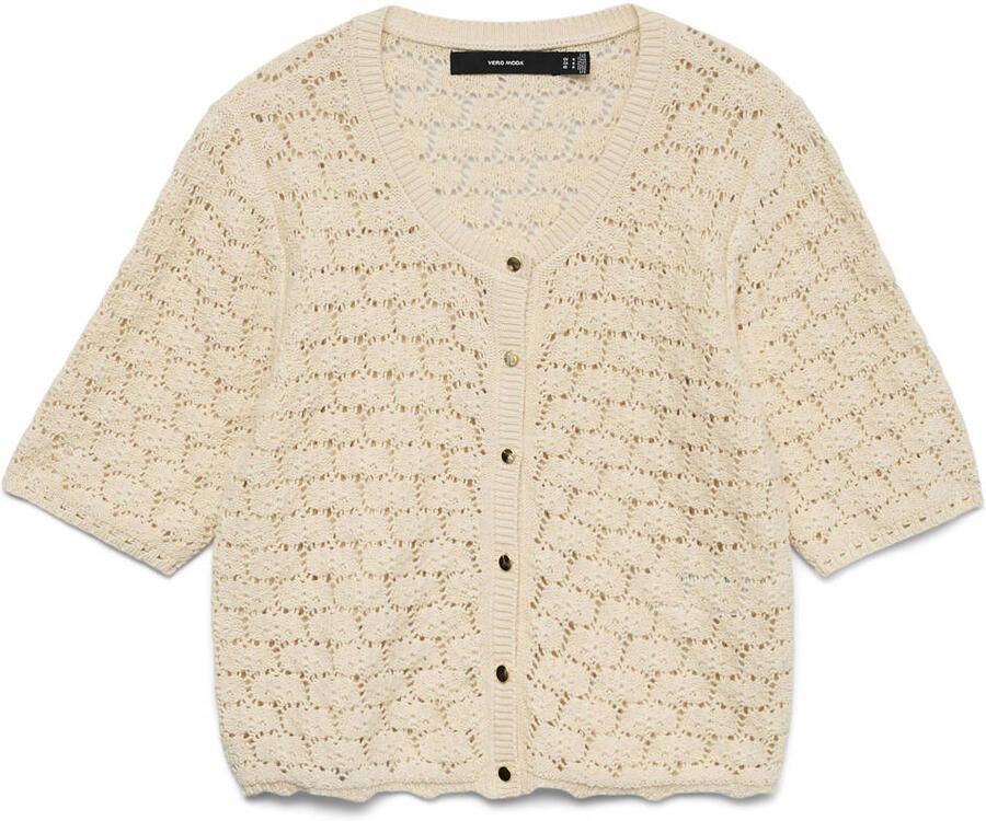 VERO MODA gebreid vest ecru - Foto 2