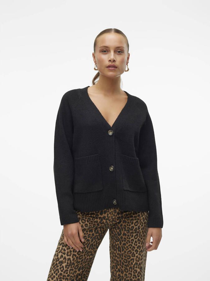 Vero Moda Comfort fit gebreid jack met V-hals model 'BOOM' - Foto 2