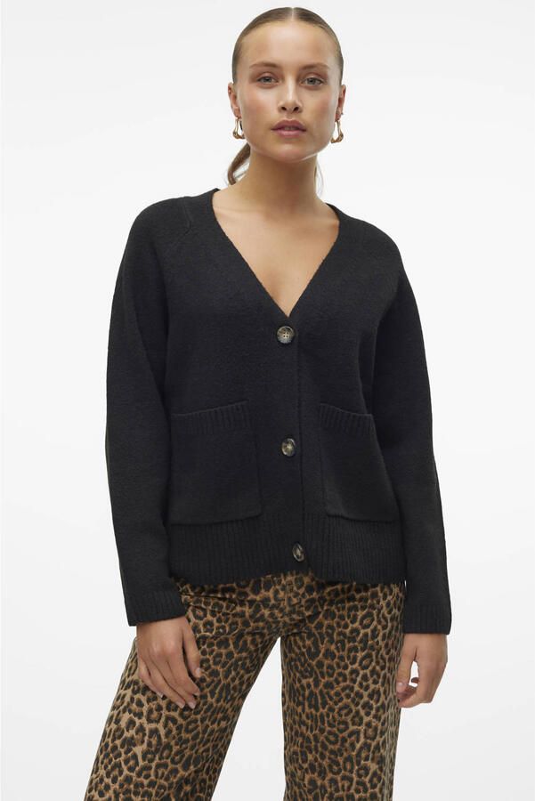 Vero Moda Comfort fit gebreid jack met V-hals model 'BOOM' - Foto 4
