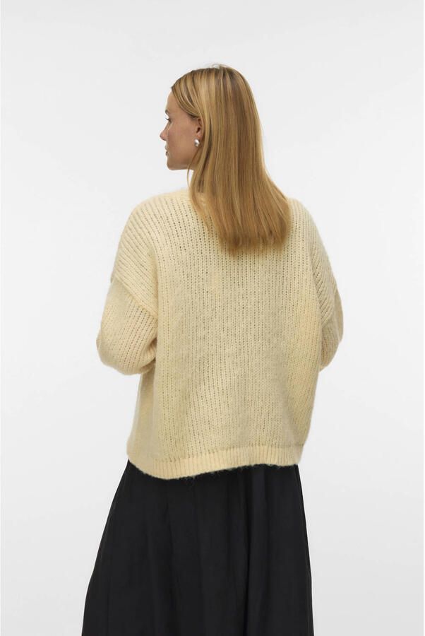 VERO MODA gebreid vest lichtgeel - Foto 2