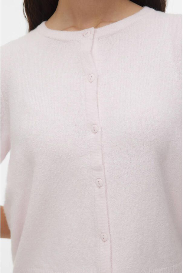 VERO MODA gebreid vest lichtroze - Foto 2
